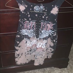 Affliction tie front tank
